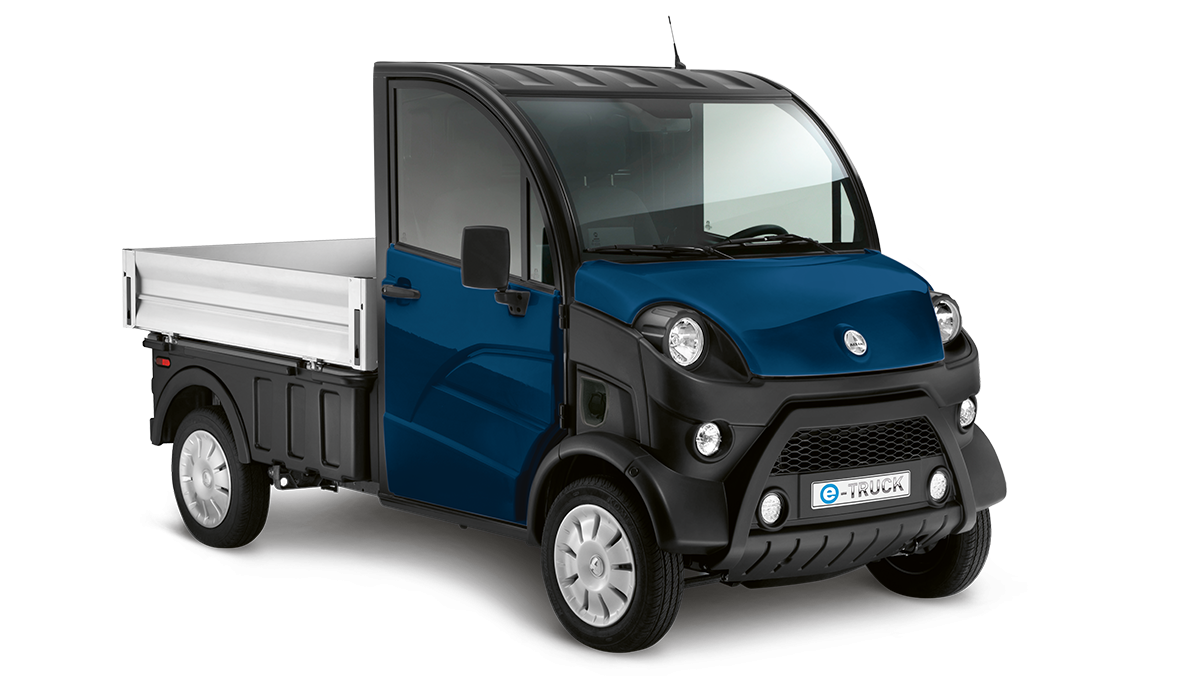 Aixam Pro E-Truck Pritsche 48V Saphirblau Metallic