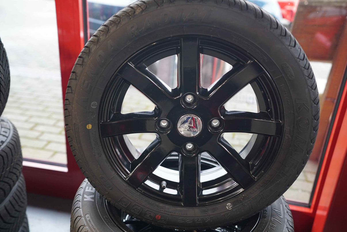 Aixam Alufelgen "8-Speichen" schwarz 14zoll Kompletträder