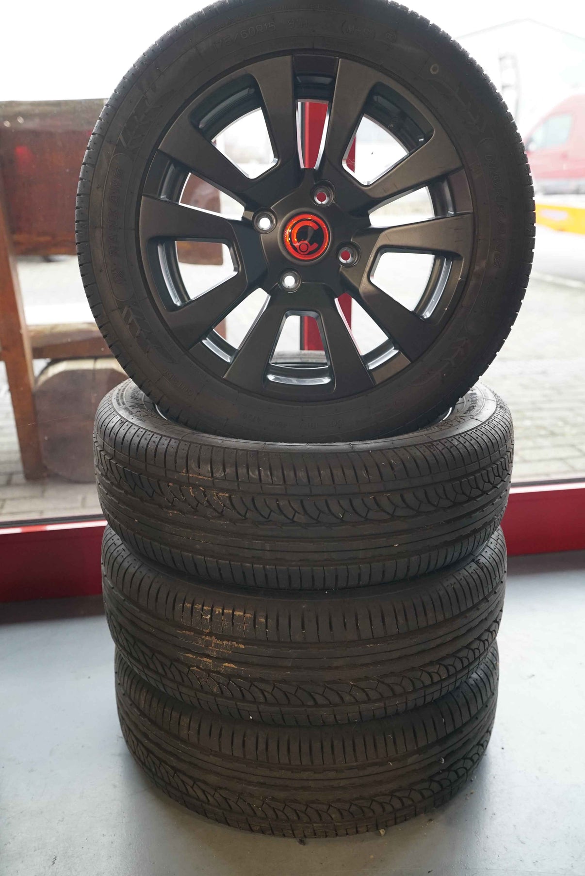 Casalini Kompletträder  "5-Doppel-Speichen" schwarz 15zoll